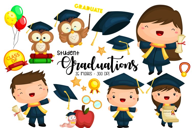 Student and Graduation Clipart - School and University