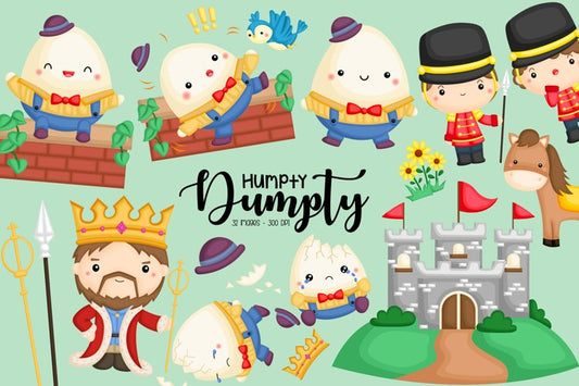 Humpty Dumpty Clipart - Cute Story Clip Art