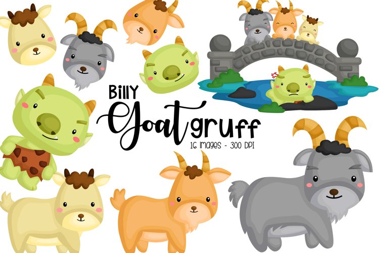 Billy Goat Gruff Clipart - Cute Animal Clip Art
