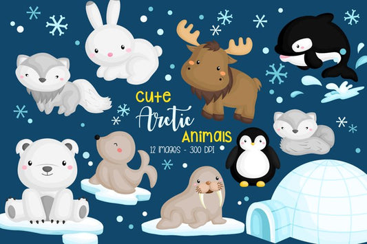 Arctic Animal Clipart - Cute Animal Clip Art