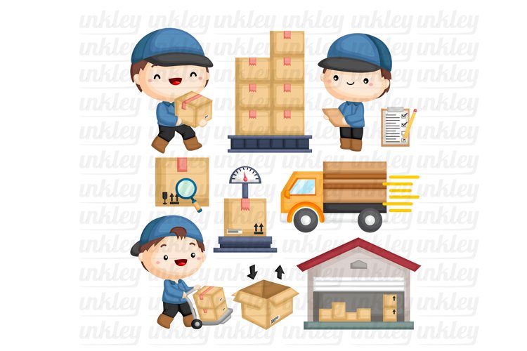 Delivery Man Clipart - Postman Clip Art - Job and Occupation