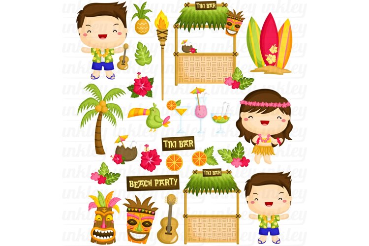 Hawaii Luau Culture and Tradition Clipart