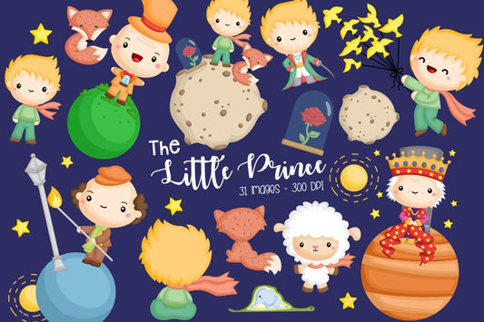The Little Prince Clipart - Kids Stories Clip Art
