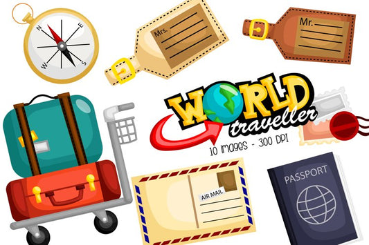 World Travel Clipart - Travelling Equipment Clip Art