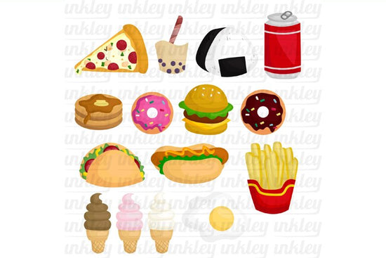 Fast Food Clipart - Junk Food Restaurant Clip Art – inkleystudio