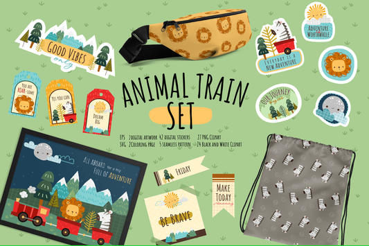 Animal Train Design Bundle