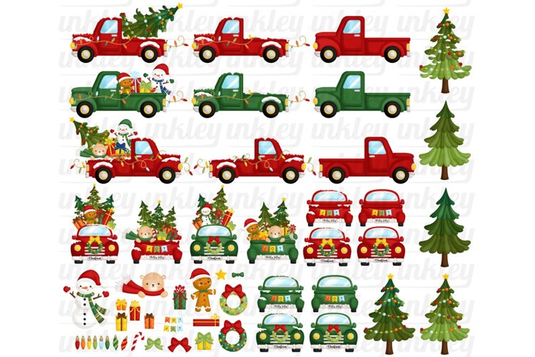 Christmas Truck Clipart - Holiday Truck Clip Art