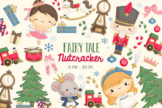 Nutcracker Ballet Clipart - Cute Fairy Tale Clip Art