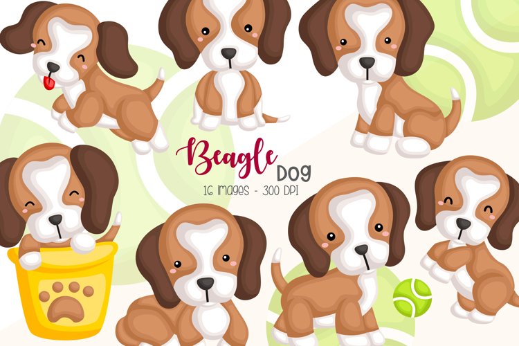 Cute Beagle Clipart - Dog Breed Clip Art