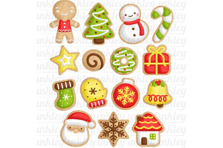 Christmas Cookies Clipart - Gingerbread Cookie Clipart