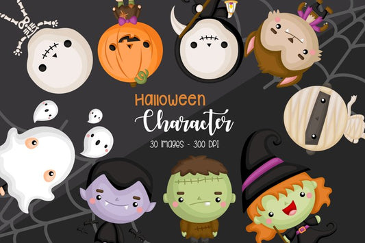 Halloween Costume Clipart - Cute Monster Clip Art