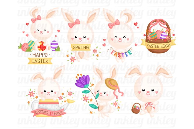 Easter Rabbit Clipart - Cute Animal Clip Art