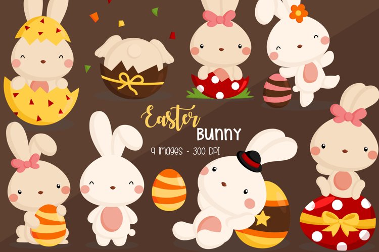 Easter Bunny Clipart - Cute Animal Clip Art