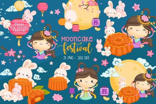 Mooncake Festival Clipart - Mid Autumn Festival Clip Art