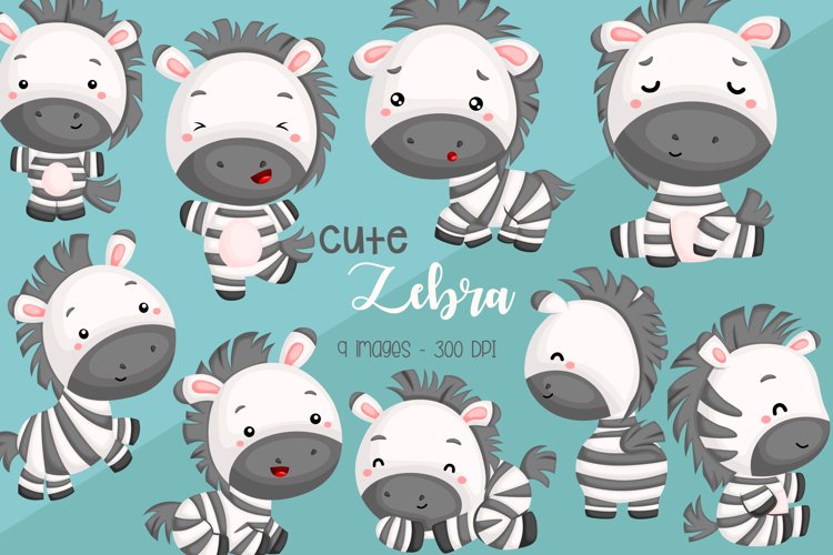 Cute Zebra Clipart - Cute Animal Clip Art