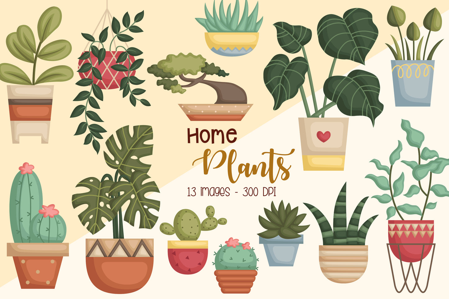 Home Plant Clipart - Cute Cactus Clip Art