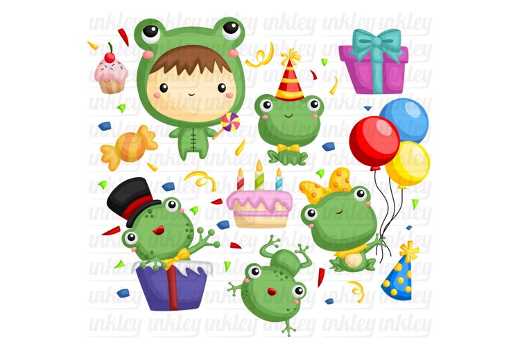 Birthday Frog Clipart - Birthday Party Clip Art