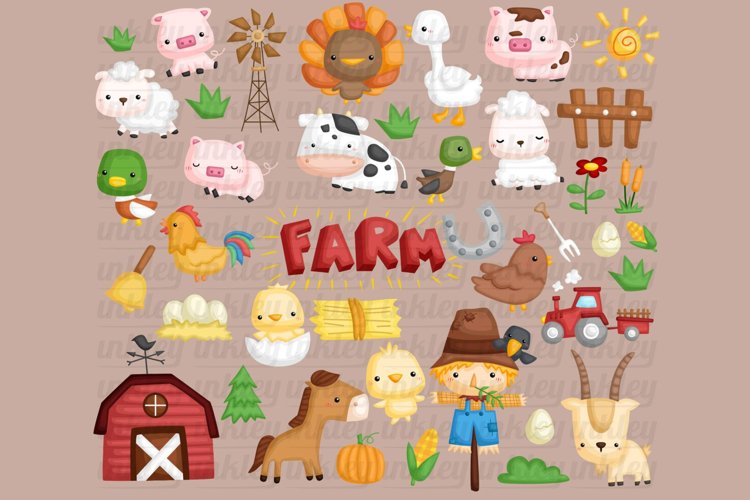 Farm Animal Clipart - Cute Animal Clipart