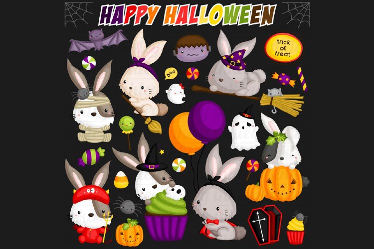 Halloween Rabbit Clipart - Cute Rabbit Clip Art