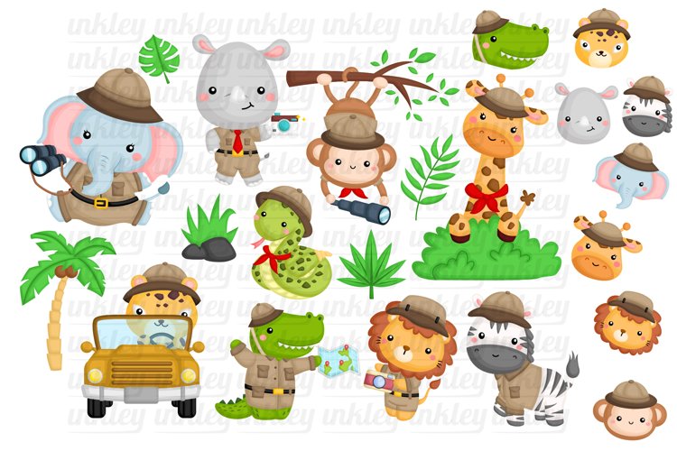 Safari Animal Clipart - Jungle Animal Clip Art